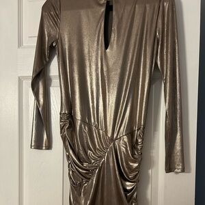 Express Gold Mini Dress with Stretch size XS
